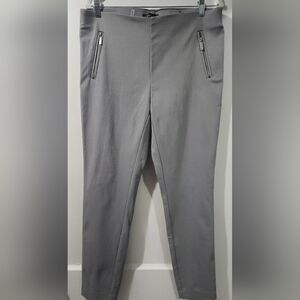 🌸NWOT Dalia Silver Trouser pants with Zipper Accents🌸 size 14